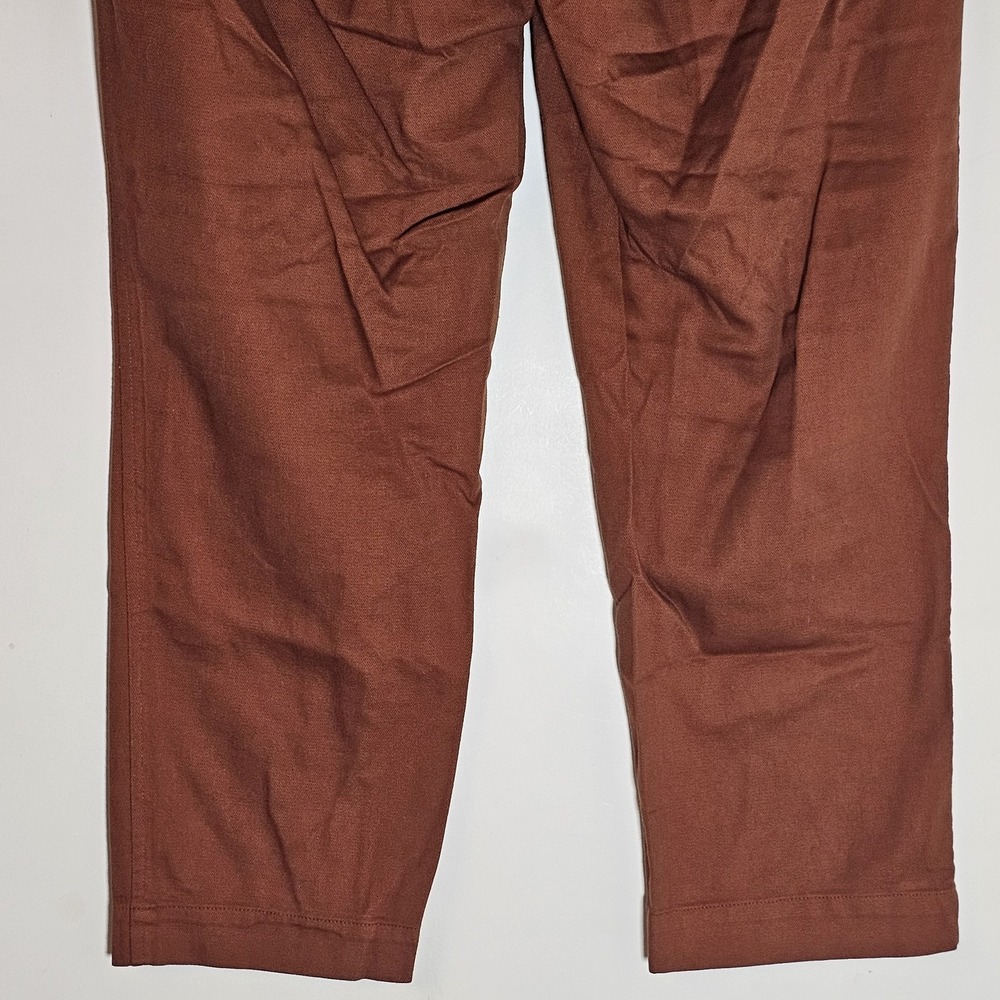 Gap Pants Womens Medium Orange Brick Drawstring Chino Stretch Office Workwear M - Picture 8 of 16